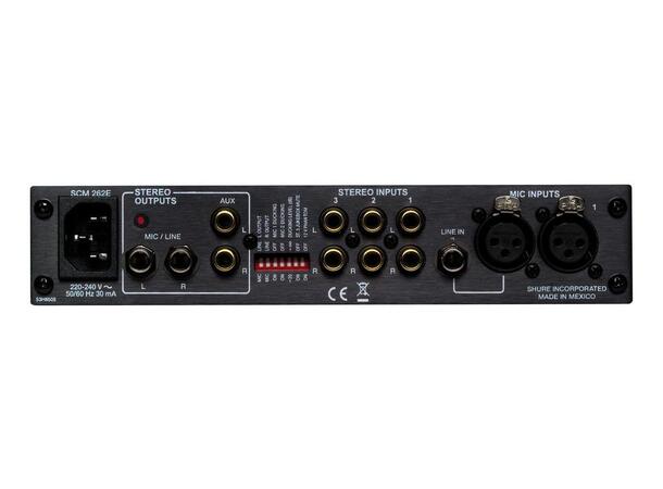 Shure SHU-SCM262E mikser Shure mixer 2 mic, 3 stereo line