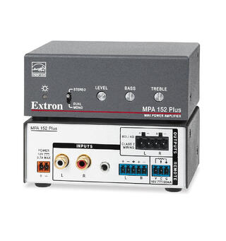 Extron MPA 152 Plus Forsterker Stereo Amplifier - 15 Watts per kanal