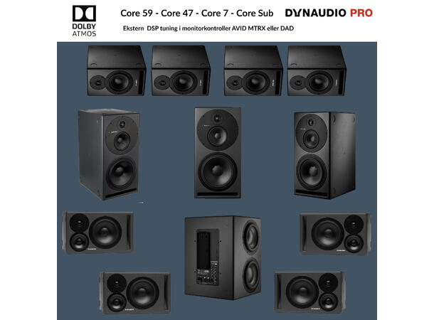 Dynaudio PRO Core Atmos System Core59, Core47, Core7, Core SUB