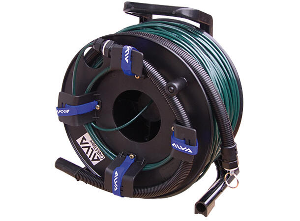 ALVA MADI Optical Multicore, 150 meters MADI Cable-Drum 4x SC <> SC, mørk grønn
