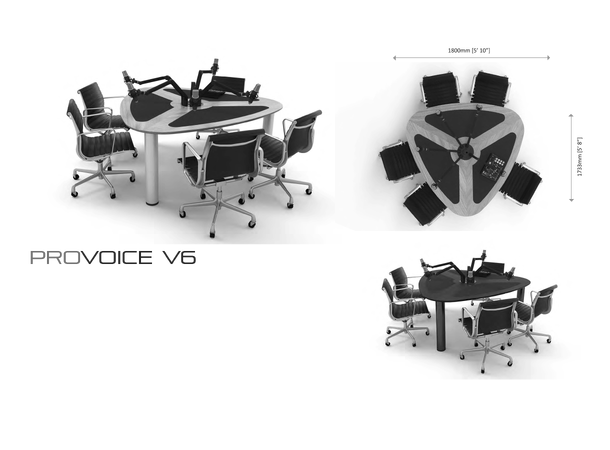AKA Design PROVOICE V6 6 person universal table