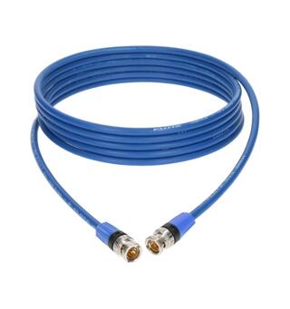 Klotz SWCN wordclock-kabel blå 1m Neutrik 75ohm BNC - BNC