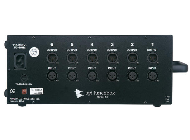 API 500-6B-HC Lunchbox 6 slots rack 500 Serie rack