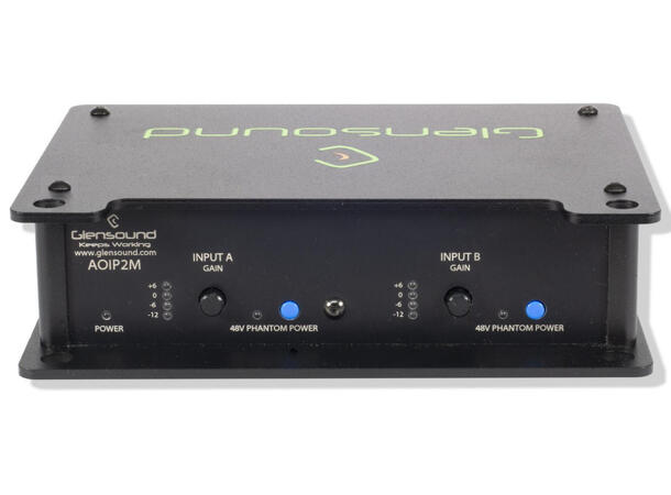 Glensound AoIP-2M 2 Mic channel Amp Dante/AES67