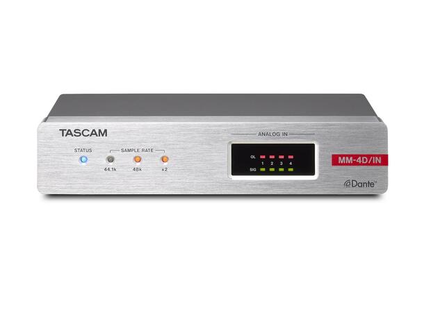 TASCAM MM-4D-IN-X DANTE Converter 4 Analog Mic/Line Input DANTE