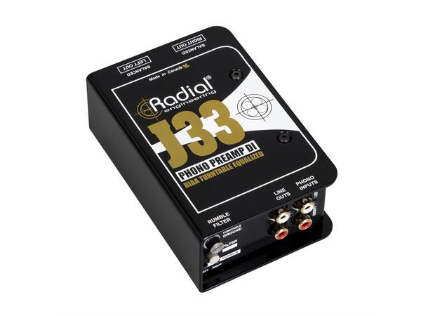 Radial J33 Turntable Direct Box A DI box for your turntables 
