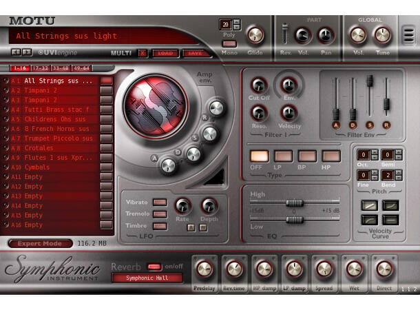 MOTU Symphonic Instrument MSI Symfoniorkesterlyder PC/Mac 