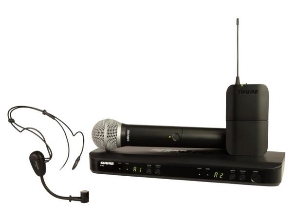 Shure BLX188 Dual headset system m/MX153 Shure PG1288 dual system vocal/headset 