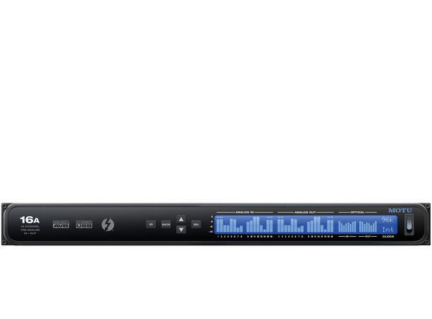 MOTU 16A TB & USB2 Audio interface AVB Ethernet, TB & USB2, 16 analoge kan.