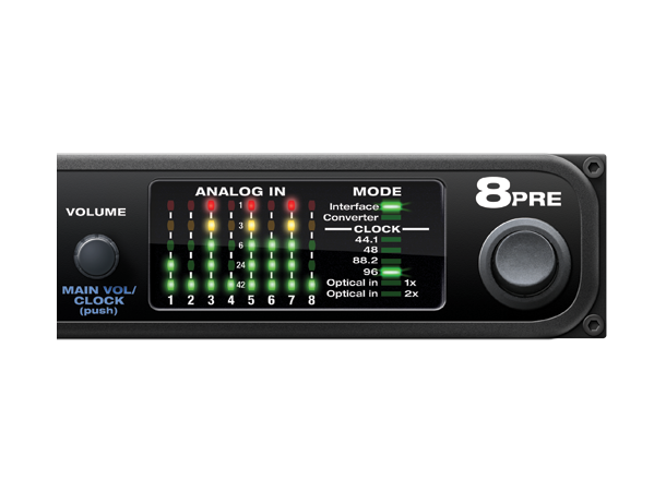 MOTU 8pre USB 2.0 Lydkort,16 innganger 8 mic. preamps 16i/12o