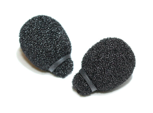 RYCOTE Lavalier Foams Miniature Black 2 pack