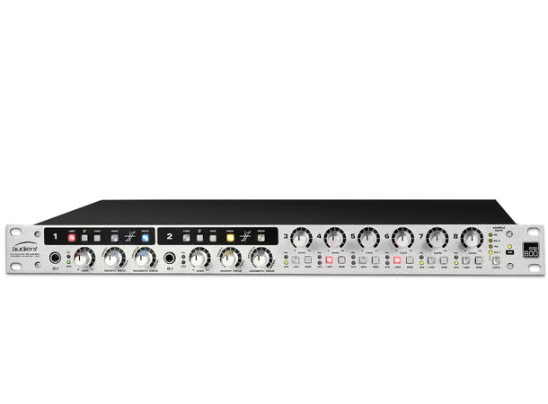 Audient ASP800, Mikrofonforsterker x 8 8x preamp m/optisk ut og 2x HMX&IRON 