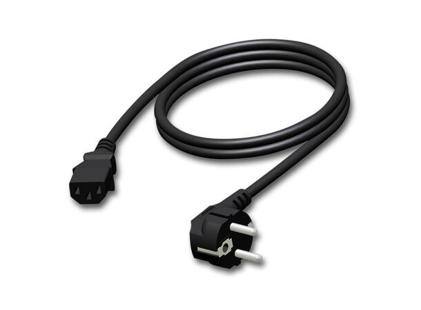 Kabel 230 V, euro 3 pins  3 meter Apparatkabel, strømkabel 3m 