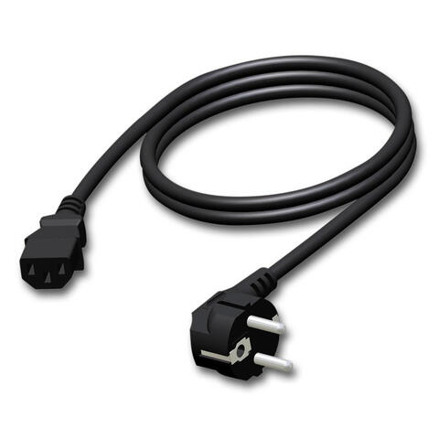 Kabel 230 V, euro 3 pins  3 meter Apparatkabel, str&#248;mkabel 3m