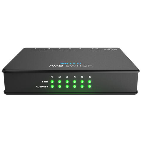 MOTU AVB Switch Femporters AVB Ethernet switch