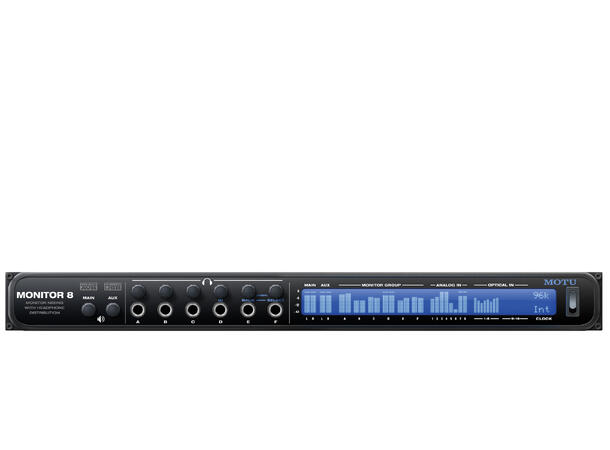 MOTU Monitor 8 monitor lydkort 6 kanal hodetelefonforsterker og USB/AVB 