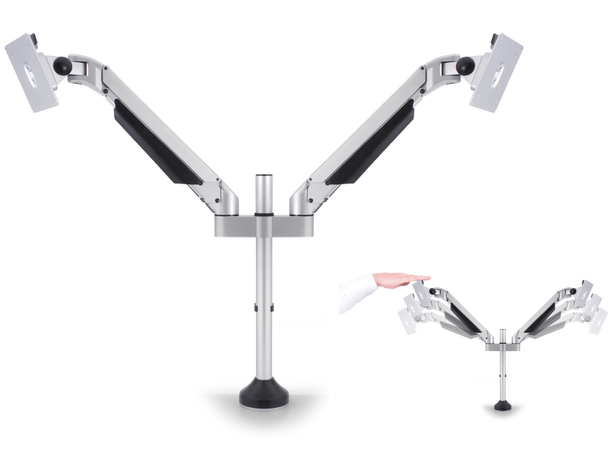 Multibrackets M VESA Gas Lift Arm Dual For 2 LCD-skjermer 15" - 32" 