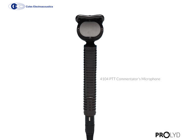 Coles 4104 PTT Commentator's Microphone Commentators Ribbon Microphone with push 