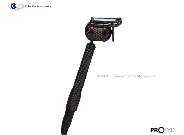 Coles 4104 PTT Commentator's Microphone Commentators Ribbon Microphone with push 