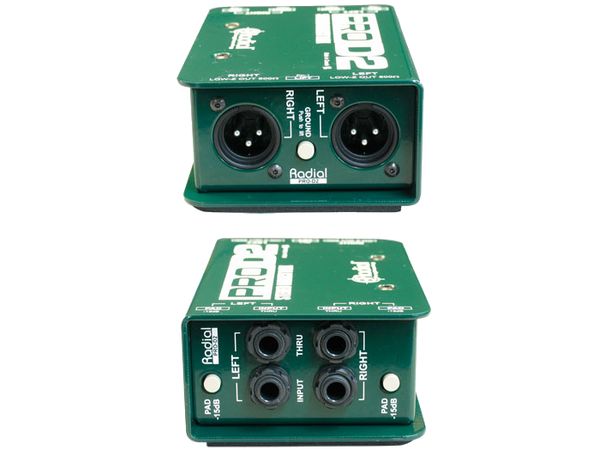 Radial Pro D2 Passive Stereo Direct Box for Live og studio lyd 