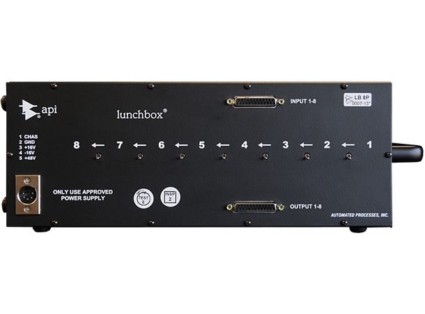 API 500-8B Lunchbox 8 slots rack m/PSU 500 Serie rack, 250 mA x8, kanallink 