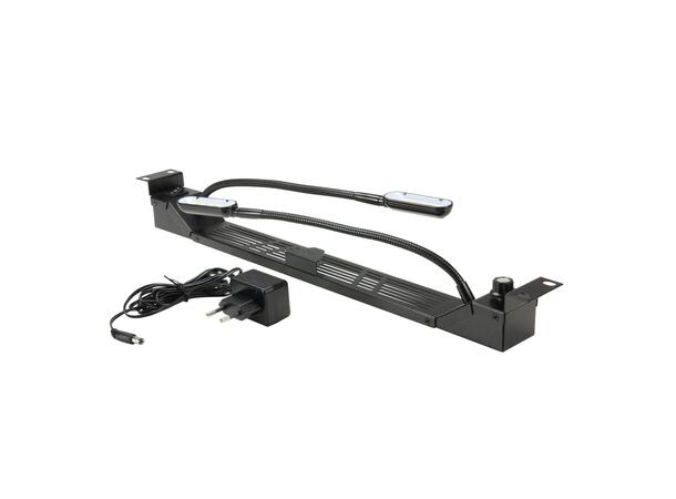 AH LED Gooseneck Racklight - 2 Gooseneck LED lys for 19" rack