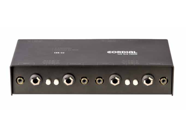 Cordial DI-BOX 2ch ground lift, 30dB pad Passiv DI boks i sortlakkert stål 