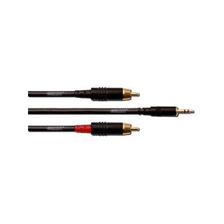 Cordial minijack-RCA/dual 1,5m INTRO overgang st. mini jack til 2x RCA