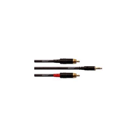 Cordial minijack-RCA/dual 1,5m INTRO overgang st. mini jack til 2x RCA