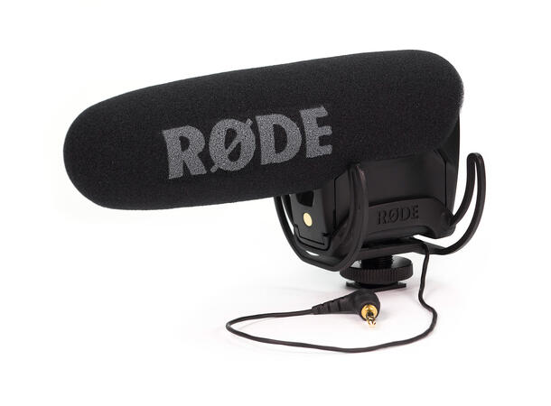 Røde Videomic Pro R med Rycote retningstyrt mono med proo oppheng.