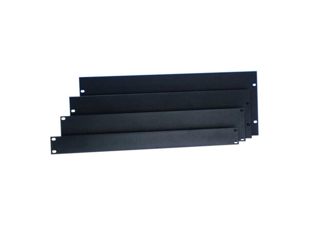 AH 19" Flat Rack Panel 1 U steel Blindpanel i stål, svart