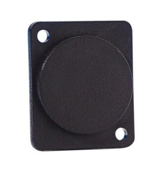 AH Blindpanel for chassis, svart plast Universal dekkplate for D-type XLR hull