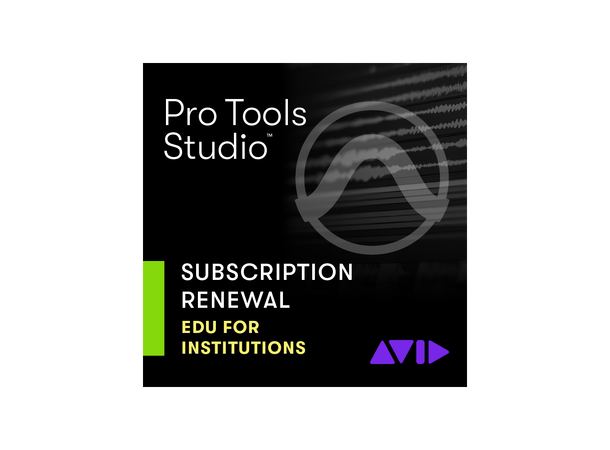 AVID Pro Tools STUDIO leiefornye SKOLE 1 års fornyelse for skoler - uten iLok 