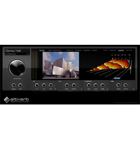 Audio Ease Altiverb 7 XL Klang plugin AAX DSP TDM, 5.1 I/O, SR over 96kHz