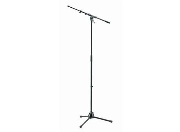 K&M 210/4B mikstativ m/galge, korte ben 2-delt mikrofonstativ med teleskopboom 