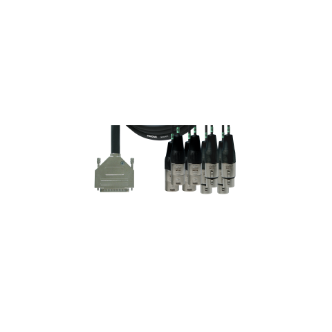 Cordial DB25-XLR AES/EBU T,  kabel 1,5m Multikabel DB 25 TASCAM pin-out- 4x4 XLR