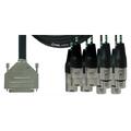 Cordial DB25-XLR AES/EBU T,  kabel 1,5m Multikabel DB 25 TASCAM pin-out- 4x4 XLR