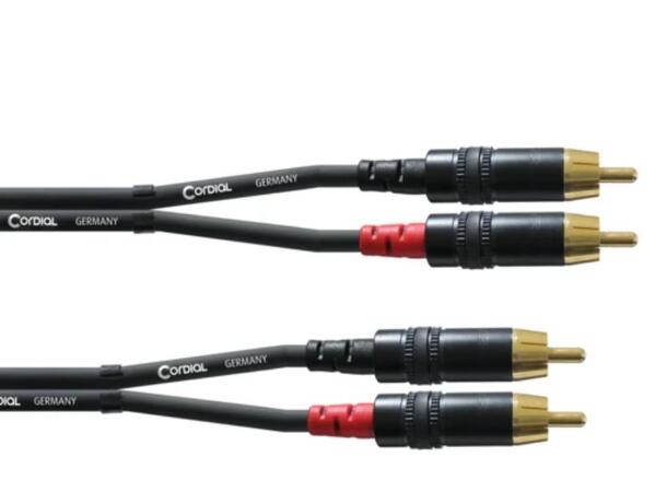 Cordial Essentials RCA Dual kabel 3,0m Ubalansert dobbel RCA/RCA kabel 