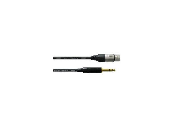 Cordial XLR F - TRS Jack M  6,0m ESSENTIAL kabel XLRF til bal. st jack.