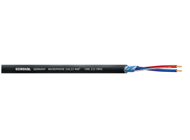 Cordial m kabel audio CMK 222 FRNC High Perf install (max 100m pr. trommel) 