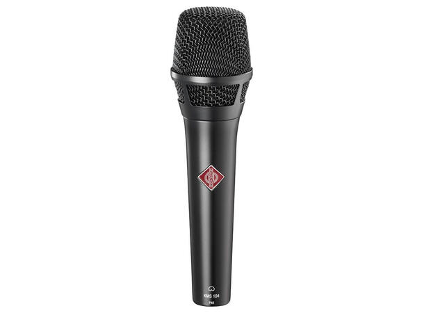 NEUMANN KMS 104 mt, sort Cardioid vocalist microphone. Black. 