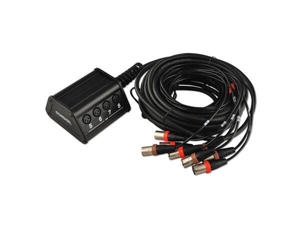 Cordial CYB 8-0 C 10 multikabel audio Stageboks/XLR 8 inn 10 meter