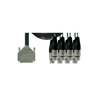 Cordial DB25-XLR-F kabel M-F  1,5m Multikabel DB 25 tascam pin-out- XLR Hun