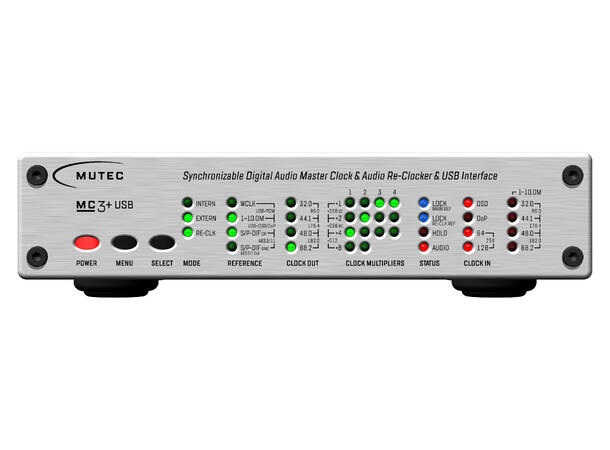 MUTEC MC-3+ SMART CLOCK USB Silver Master Clock og Distributor,1G-ClockTech 