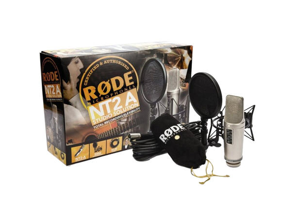 Røde NT-2A Studio kit m/ elastisk oppheng, popfilter og kabel