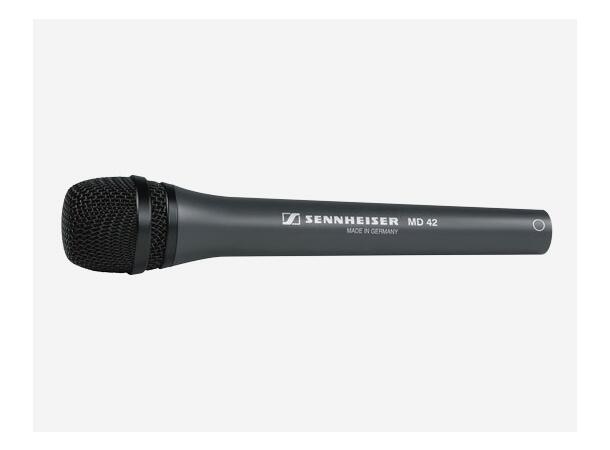 SENNHEISER MD 42 kulekarakteristikk Høykvalitets mikrofon for reportasje