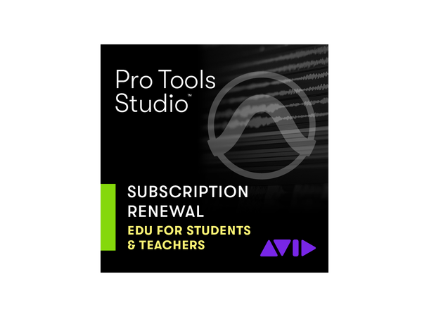 AVID Pro Tools STUDIO leiefornyelse EDU 1 år foryelse for studenter og lærere