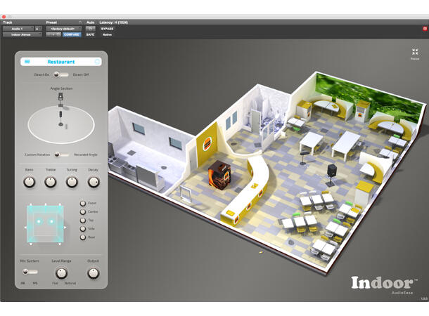Audio Ease Indoor 2 Postprod plugin AAX/AAX DSP, Opp til 9.1 støtte 
