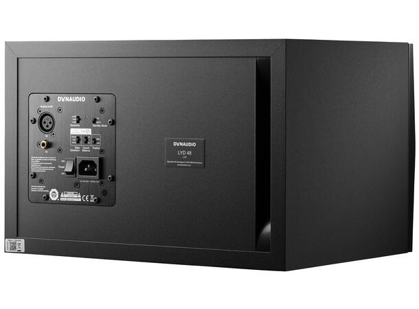 Dynaudio Pro LYD 48 svart - (2 stk, L+R) 32Hz-21kHz, 2x50W H/MF + 80W LF Class-D 