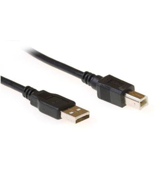 Kabel USB2  A-B - 3,0 m ACT A-B USB Kabel Svart